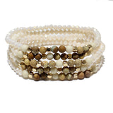 85462, MULTI LAYERED BEAD STRETCH BRACELET