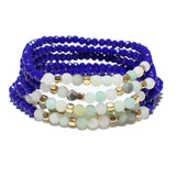 85462, MULTI LAYERED BEAD STRETCH BRACELET