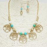 85477, TREE OF LIFE STATION BEAD NECKLACE