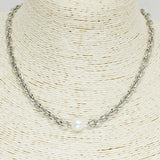 85488, MOTHER OF PEARL LINKED CHAIN NECKLACE