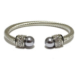 85514, PEARL DESIGNER INSPIRED CUFF BRACELET