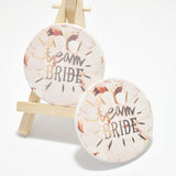 85519"TEAM BRIDE" PRINT BRIDAL CAR COASTER