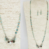 85561, HANDMADE SEMI PRECIOUS STONE LONG NECKLACE