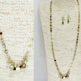 85561, HANDMADE SEMI PRECIOUS STONE LONG NECKLACE