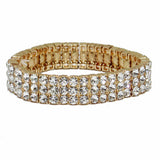 85590, CRYSTAL RHINESTONE STRETCH BRACELET