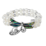 85603, DRAGONFLY SWIRL STRETCH BRACELET