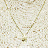 85639, DAINTY PAVE TREE OF LIFE NECKLACE *STAINLESS STEEL
