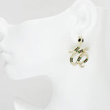 85680, PAVE RHINESTONE SNAKE POST EARRING