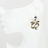 85680, PAVE RHINESTONE SNAKE POST EARRING