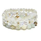 85709, BEAD MULTI LAYERED STRETCH BRACELET