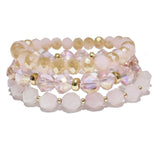 85709, BEAD MULTI LAYERED STRETCH BRACELET