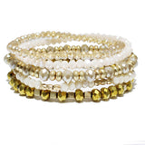 85711, MULTI LAYERED BEAD STRETCH BRACELET