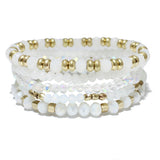 85711, MULTI LAYERED BEAD STRETCH BRACELET