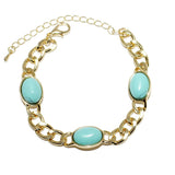 85712, SEMI PRECIOUS STONE W/ CHAIN BRACELET