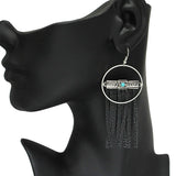 85727, WESTERN FAUX LEATHER TASSEL EARRING