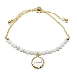 85755, "BLESSED" CHARM BEAD ADJUSTABLE BRACELET