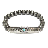 85774, WESTERN BALL BEAD STRETCH BRACELET