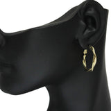 85838, WAVY HOOP EARRING *GOLD DIPPED
