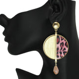 85900, LEOPARD PRINT FASHION EARRING