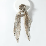 85910, SNAKESKIN PRINT PONYTAIL HAIR SCARF