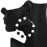 85971, RUBBER COATED BALL BEAD HOOP EARRING *60MM