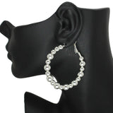 85976, BALL BEAD HOOP EARRING
