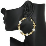 85976, BALL BEAD HOOP EARRING