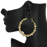 85976, BALL BEAD HOOP EARRING