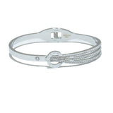 86001, ROMAN NUMERAL W/ PAVE STONE STAINLESS STEEL BRACELET