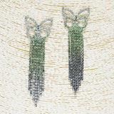86039, BUTTERFLY CRYSTAL RHINESTONE DROP EARRING