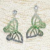 86040, BUTTERFLY CRYSTAL RHINESTONE EARRING