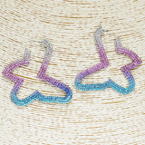 86041, BUTTERFLY CRYSTAL RHINESTONE EARRING