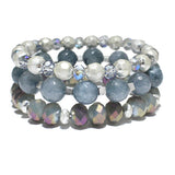 86082, MULTI LAYERED BEAD STRETCH BRACELET