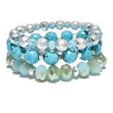 86082, MULTI LAYERED BEAD STRETCH BRACELET