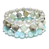 86082, MULTI LAYERED BEAD STRETCH BRACELET