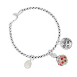86112, "MOTHER IN MY HEART" N LUCITE STONE CHARM BRACELET