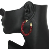 86138, GLITTER ROUND HOOP EARRING