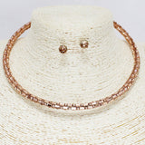 86172, GLITTER RHINESTONE CHOKER NECKLACE