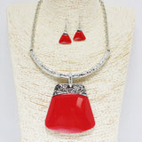86184, GEOMETRIC ACRYLIC STATEMENT NECKLACE