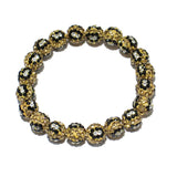 86193, LEOPARD FIREBALL RHINESTONE STRETCH BRACELET