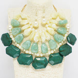 86429, LUCITE STONE STATEMENT NECKLACE