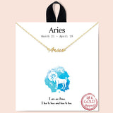 86476, ZODIAC NECKLACE/18K GOLD DIPPED