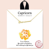 86476, ZODIAC NECKLACE/18K GOLD DIPPED
