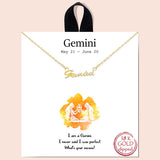 86476, ZODIAC NECKLACE/18K GOLD DIPPED