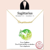 86476, ZODIAC NECKLACE/18K GOLD DIPPED