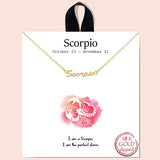 86476, ZODIAC NECKLACE/18K GOLD DIPPED