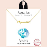 86476, ZODIAC NECKLACE/18K GOLD DIPPED