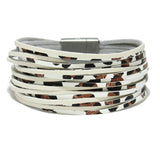 86568, FAUX LEATHER MAGNETIC CLOSE BRACELET