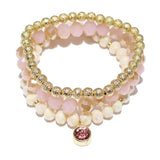 86678, MULTI LAYERED BEAD STRETCH BRACELET