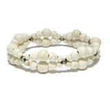 86713, WESTERN TURQUOISE STONE BEAD STRETCH BRACELET